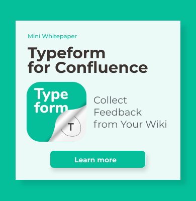 Typeform for Confluence Banner