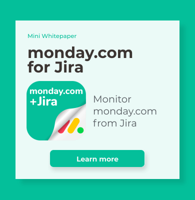 monday com for Jira Banner