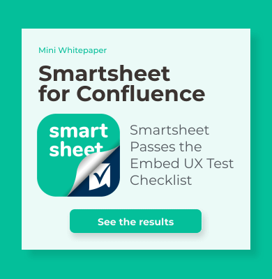 smartsheet for Confluence Banner