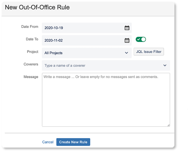 Vacation tracking - Automatic Assignment Rule with Out of Office