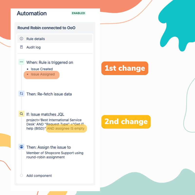 2 changes to the round robin automation