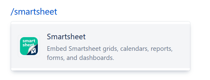 slash smartsheet command